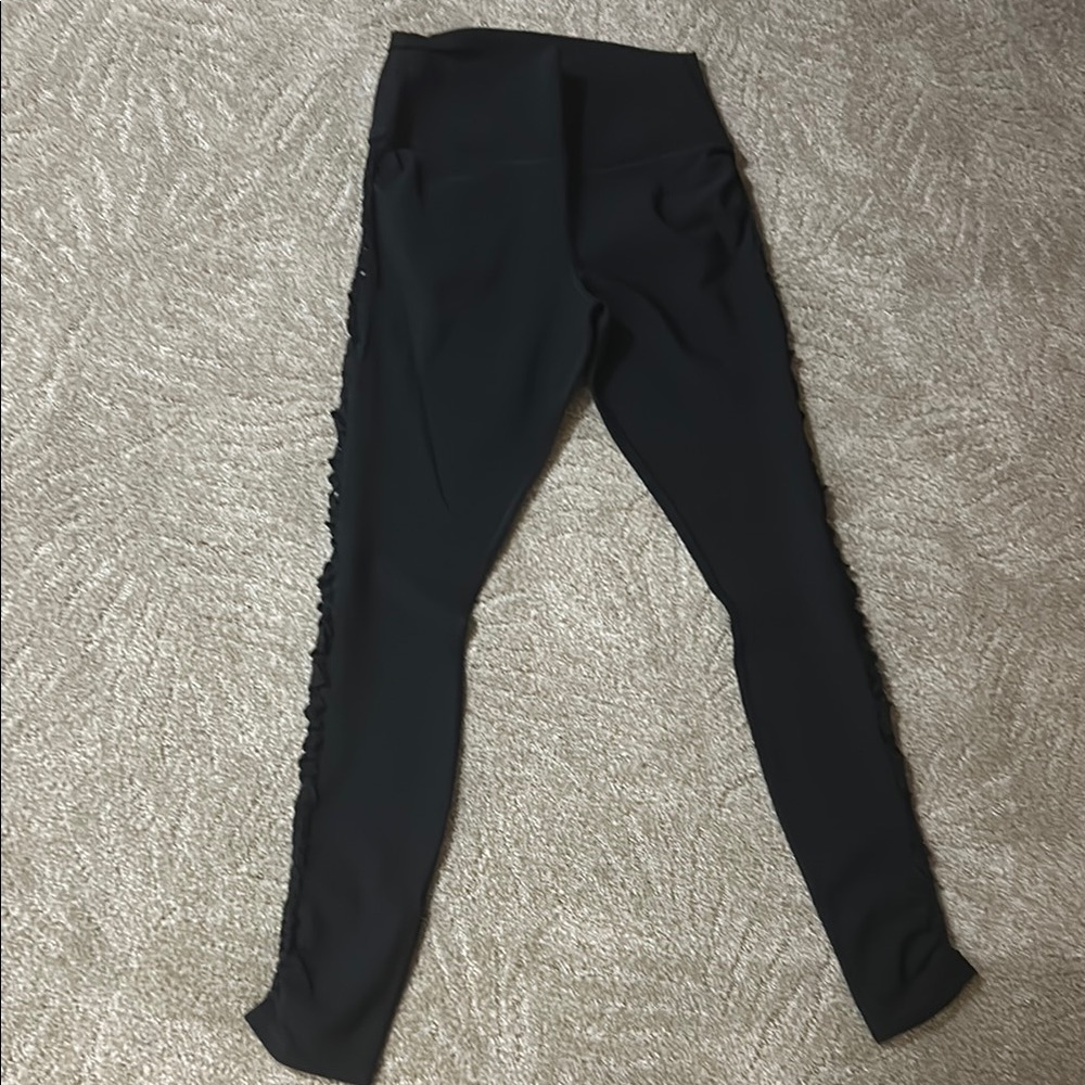 ALO Yoga Black Textured Leggings Full-Length